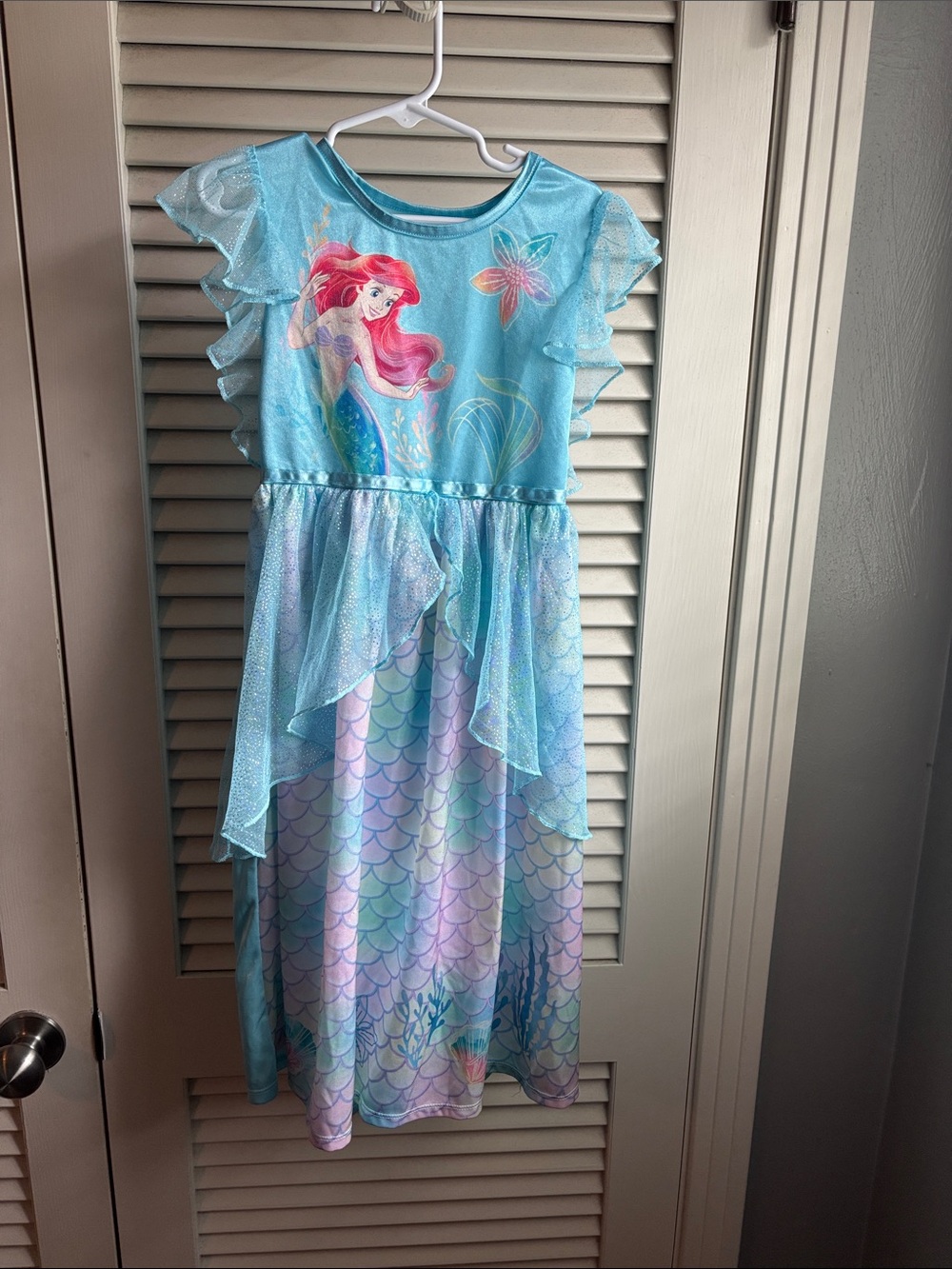 Disney Princess Light Blue & Pink Ariel fantasy nightgown